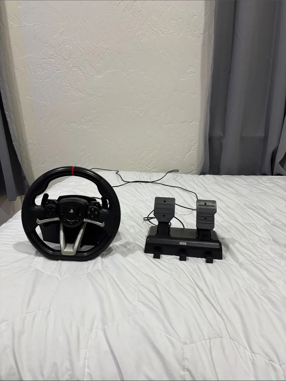 Sony Black and Silver Racing Wheel with Pedals
